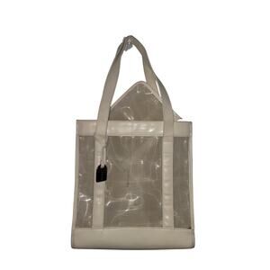 Vintage GUCCI Mesh Tote w/Pouch Cream